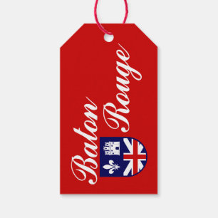 Vlag van Baton Rouge, Louisiana Cadeaubijslagen Cadeaulabel