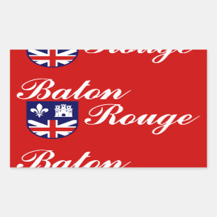 Vlag van Baton Rouge, Louisiana Rechthoekige stick Sticker