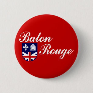Vlag van Baton Rouge, Louisiana Ronde Button 5,7 Cm
