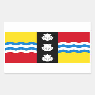 Vlag van Bedfordshire rechthoekige sticker