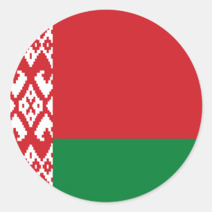 Vlag van Belarus Ronde Sticker