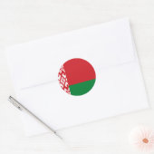 Vlag van Belarus Ronde Sticker (Envelop)