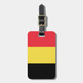 Vlag van België Bagagelabel met lederriem (Voorkant verticaal)