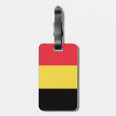 Vlag van België Bagagelabel met lederriem (Achterkant verticaal)