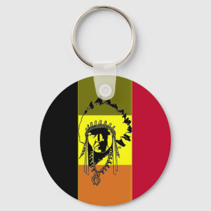 Vlag van België met Indiase Sleutelhanger