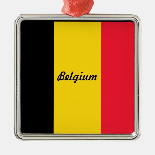 Vlag van België Metalen Ornament (Voorkant)