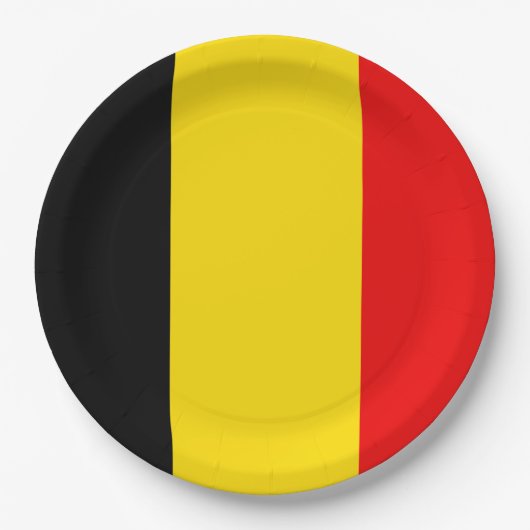 Vlag van België Papieren Bordje (Voorkant)