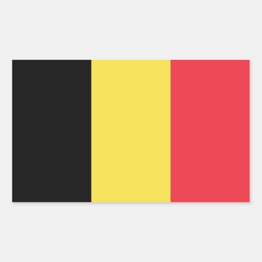 Vlag van België Rechthoekige Sticker (Voorkant)