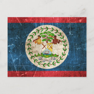  vlag van Belize Briefkaart