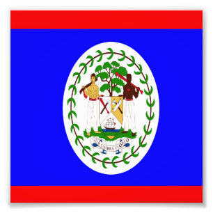 Vlag van Belize Foto Afdruk