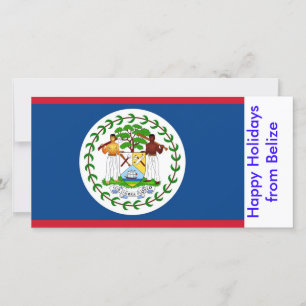 Vlag van Belize, Prettige feestdagen uit Belize Feestdagenkaart