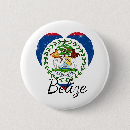Vlag van Belize. Ronde Button 5,7 Cm (Voorkant)