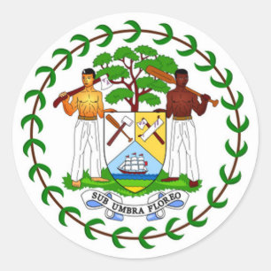 Vlag van Belize Ronde Sticker