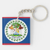 Vlag van Belize Sleutelhanger (Achterkant)