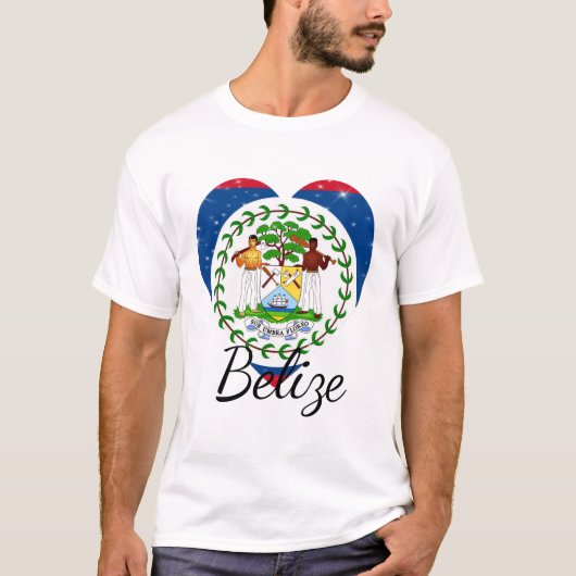 Vlag van Belize. T-shirt (Voorkant)