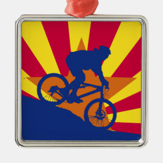 vlag van Berg biking Arizona Metalen Ornament