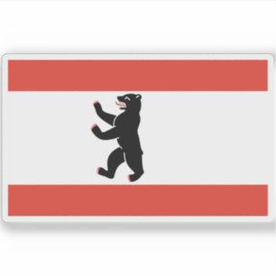 Vlag van Berlijn, Duitsland Sticker