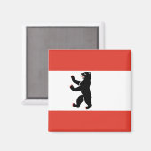 Vlag van Berlin Magnet Magneet (Voorkant / Achterkant)