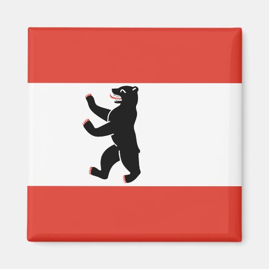 Vlag van Berlin Magnet Magneet (Voorkant)
