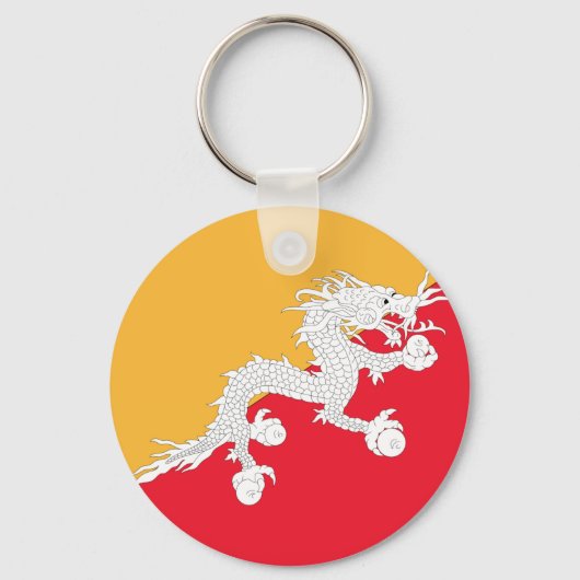 Vlag van Bhutan Sleutelhanger (Voorkant)