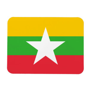 vlag van birma/myanmar magneet