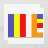 Vlag van boeddhisme kaart (Voorkant / Achterkant)