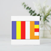Vlag van boeddhisme kaart (Staand voorkant)
