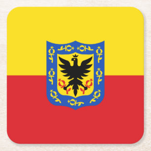 Vlag van Bogota, Colombia Square Paper Onderzetter