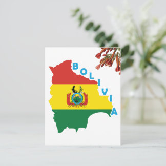 Vlag van Bolivia in de kaart van het land