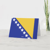 vlag van Bosnië en Herzegovina Bedankkaart (Achterkant)