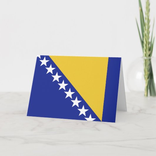 vlag van Bosnië en Herzegovina Bedankkaart (Voorkant)