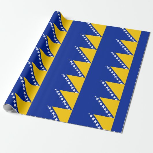 Vlag van Bosnië en Herzegovina Cadeaupapier (Uitgerold)