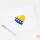 Vlag van Bosnië en Herzegovina Hart Sticker (Envelop)