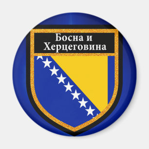 Vlag van Bosnië en Herzegovina Magneet