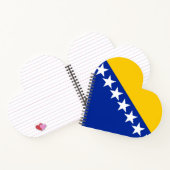 Vlag van Bosnië en Herzegovina Notitieboek (Binnen)
