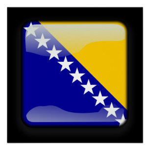 Vlag van Bosnië en Herzegovina Perfect Poster