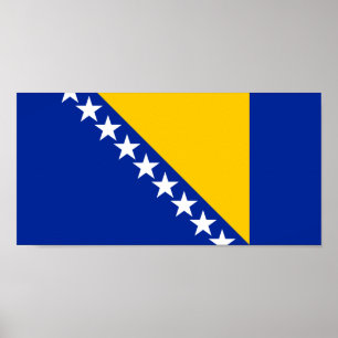 Vlag van Bosnië en Herzegovina Poster