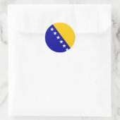 Vlag van Bosnië en Herzegovina Ronde Sticker (Tas)