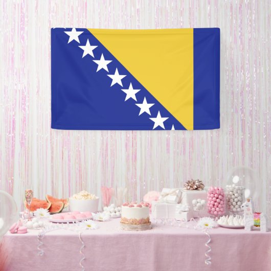 vlag van Bosnië en Herzegovina Spandoek (Feest)