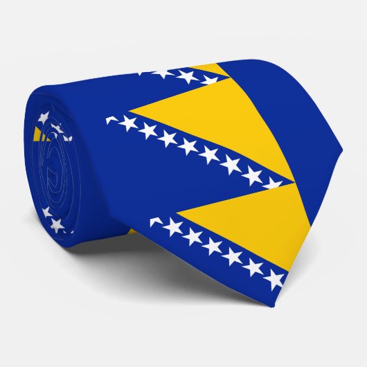Vlag van Bosnië en Herzegovina Stropdas (Opgerold)