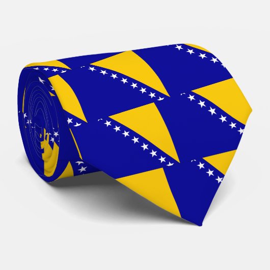 Vlag van Bosnië en Herzegovina Stropdas (Opgerold)