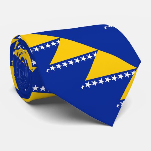 Vlag van Bosnië en Herzegovina Stropdas (Opgerold)