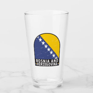 Vlag van Bosnië en Herzegovina verhit Glas