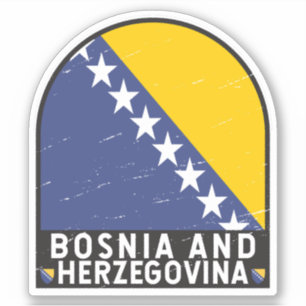Vlag van Bosnië en Herzegovina verhit Sticker