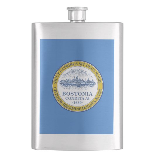 Vlag van Boston, Massachusetts Flask Flacon (Voorkant)