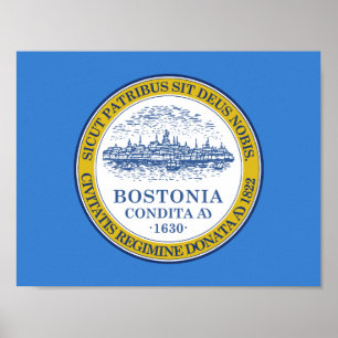 Vlag van Boston, Massachusetts Poster