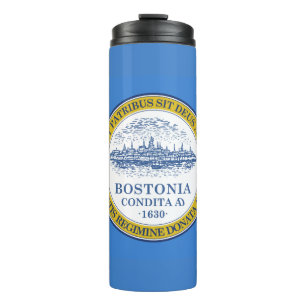 Vlag van Boston, Massachusetts Thermal Tumbler Thermosbeker