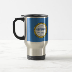 Vlag van Boston, Massachusetts Travel Mug Reisbeker