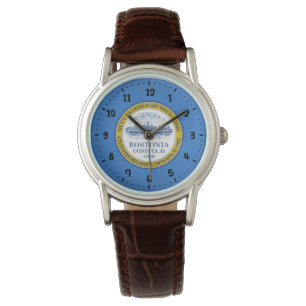 Vlag van Boston, Massachusetts Wrist Watch Horloge