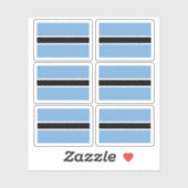 Vlag van Bostwana - een collectie Sticker (Vel)